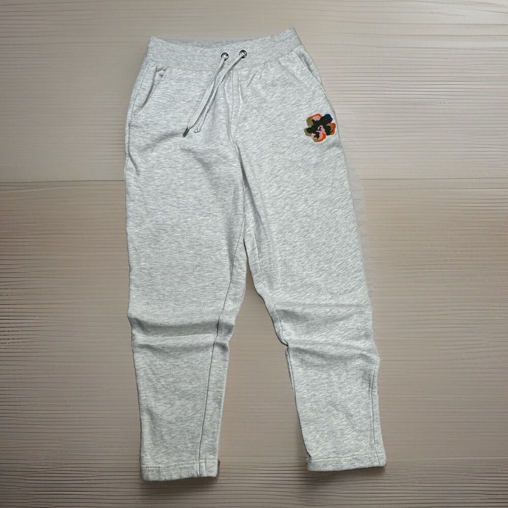Ted Baker Nicolez Womens 0 Gray Floral Embroidered Jogger Sweatpants 1965
